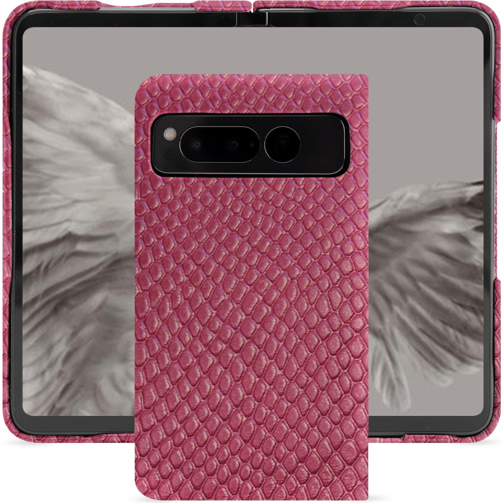 Noreve Lederschutzhülle Google Pixel Fold (Google Pixel Fold), Smartphone Hülle, Rosa