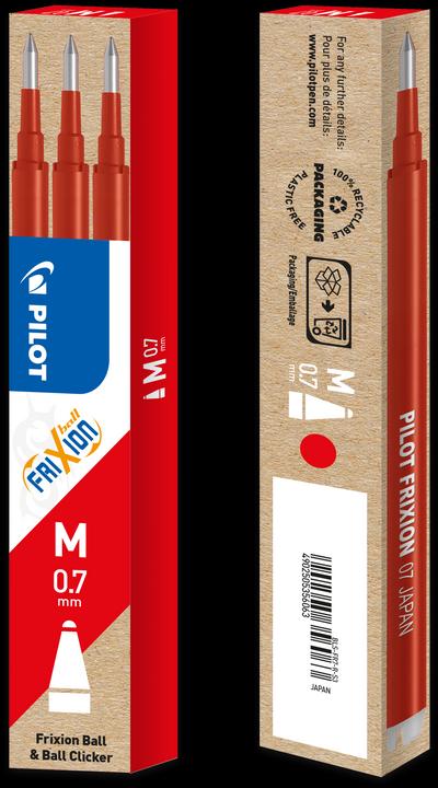 Produktbild Pilot FriXion Refill Set à 3 (Ersatzmine, Rot, 0.35 mm)