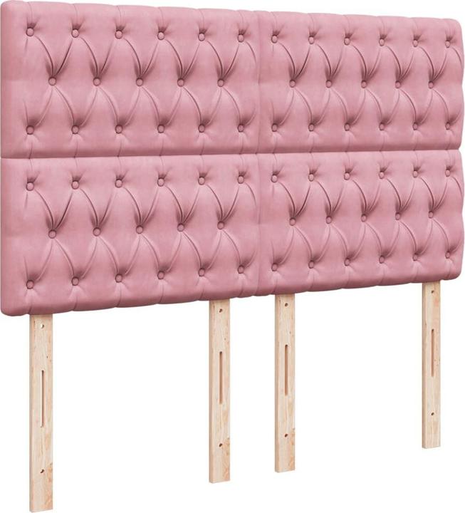 Actual product image vidaXL Bo x spring bed with mattress 160 x 200 cm velvet (160 x 200 cm)