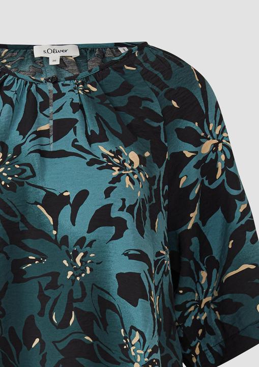 Produktbild S.Oliver Bluse Strukturierte Bluse aus Viskosemix mit Raffung (44)