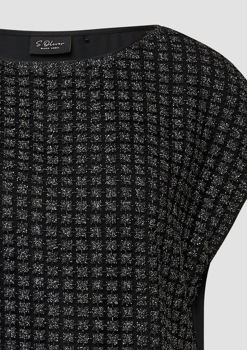 Immagine prodotto s.Oliver Bluse Fabricmix-Bluse mit U-Boot-Ausschnitt und Glitzergarn (32)
