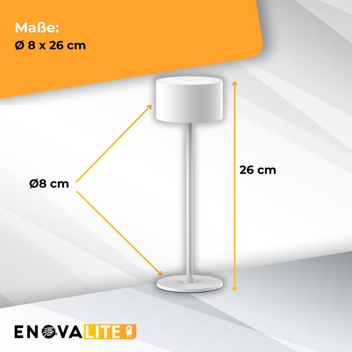 Productafbeelding Enovalite LED-Akku-Tischleuchte, ELED700401, EEK: D dimmbar, CCT, weiss (150 lm)