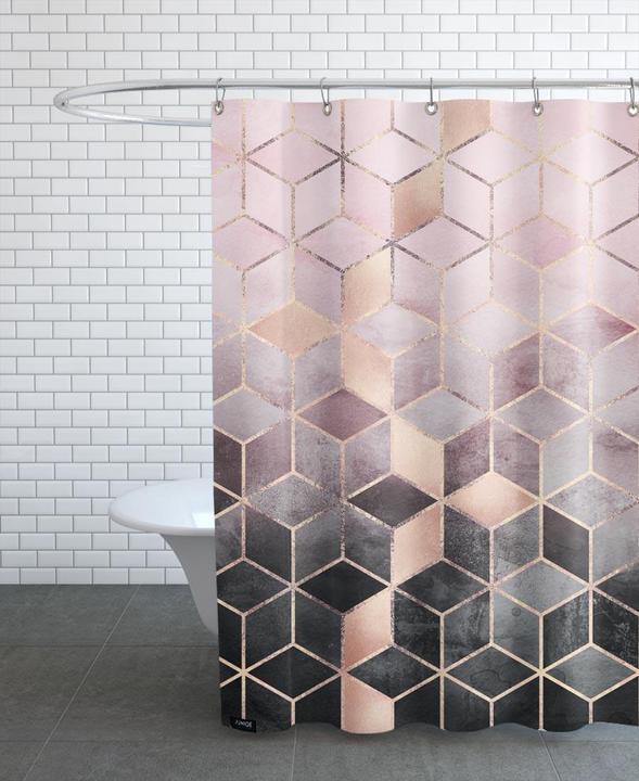 Produktbild Juniqe Pink Grey Gradient Cubes - Abstrakt & Geometrisch (150 x 200 cm)