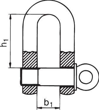 Actual product image Pösamo Schäkel gerade schwarz-Zn 10,0mm-3,8 "