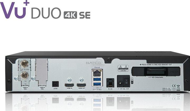 Actual product image Vu+ Duo 4K SE BT (4 GB, DVB-S2X, CI Shaft)