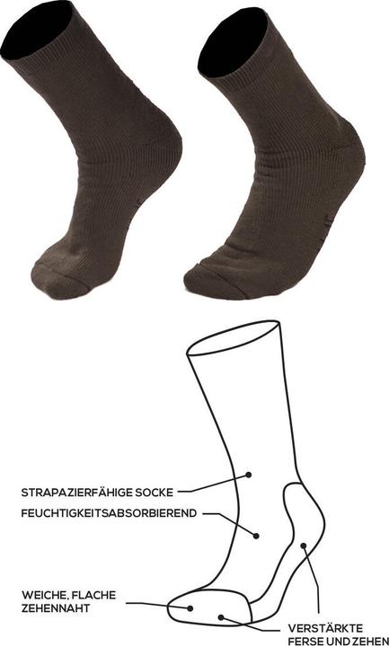Produktbild Mil-tec Socken Nature Oliv 39-41 (39 - 41)