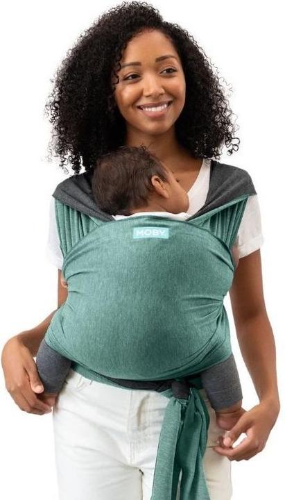 Image du produit Moby Wrap Echarpe de portage réversible, Jade-Grey (0.60 m)