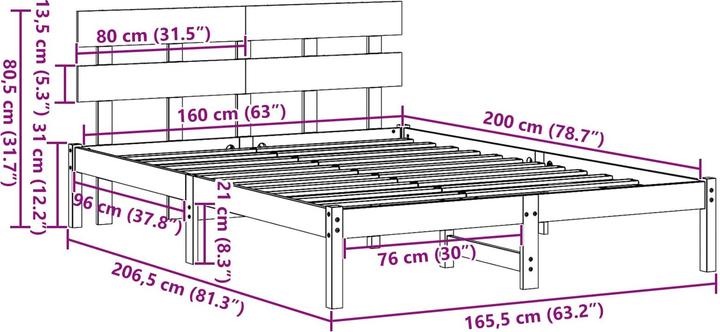 Image du produit vidaXL Bettgestell (160 x 200 cm)