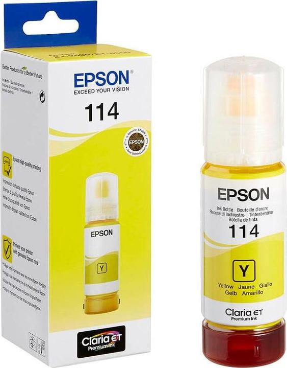 Actual product image Epson 114 EcoTank ink bottle (Y)