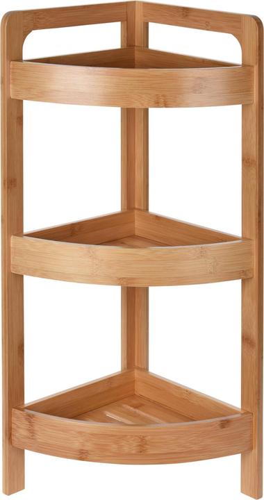 Mojawo Bambus Badezimmer Badregal Eckregal Wandregal Regal 3 Etagen 23xH61cm (23 x 23 x 61 cm)