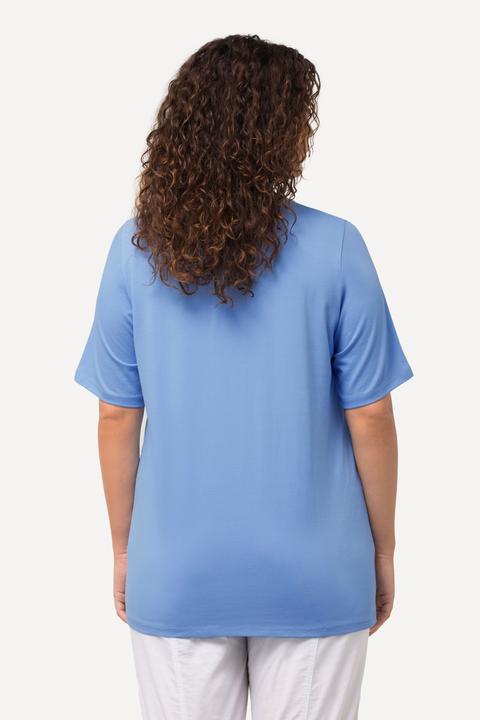 Immagine prodotto Ulla Popken T-shirt dal taglio svasato con scollo a girocollo e mezze maniche (62)