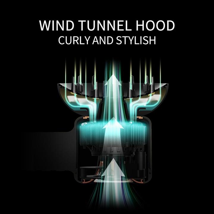 Produktbild OBA Haartrockner mit 500 Mio. negativen Ionen, 120.000 U/min, 75 m/s Luftstrom, 358 g, leise 54 dB