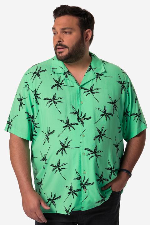 Immagine prodotto Men+ Hemd, Halbarm, Palmen Druck, Cuba-Kragen (XL)