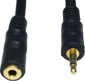 Produktbild Cables Direct CDL 2m 3.5mm Stereo Ext - Black (2 m, AUX Kabel)