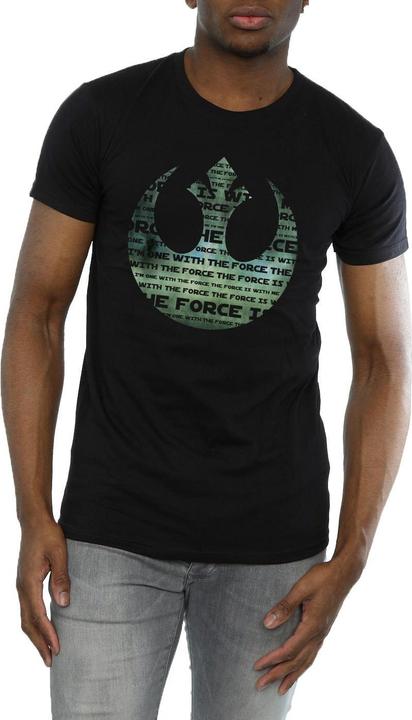 Image du produit Star Wars - T-shirt ROGUE ONE I'M ONE WITH THE FORCE ALLIANCE EMBLEM GREEN - Homme (L)