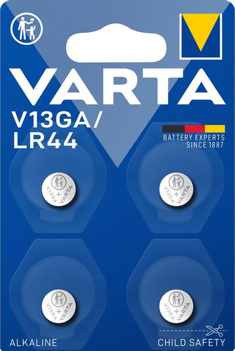 Produktbild Varta V13GA (4 Stk., LR44, 130 mAh)