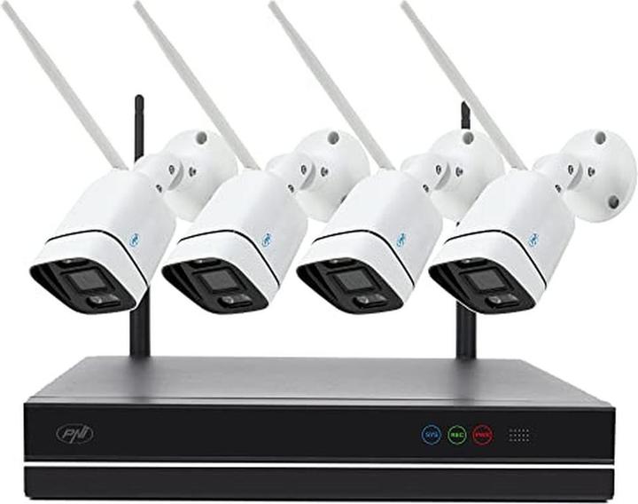 Produktbild PNI Videoüberwachungspaket House WiFi660 NVR 8 Kanäle und 4 drahtlose Aussenkameras 3MP, P2P, IP66