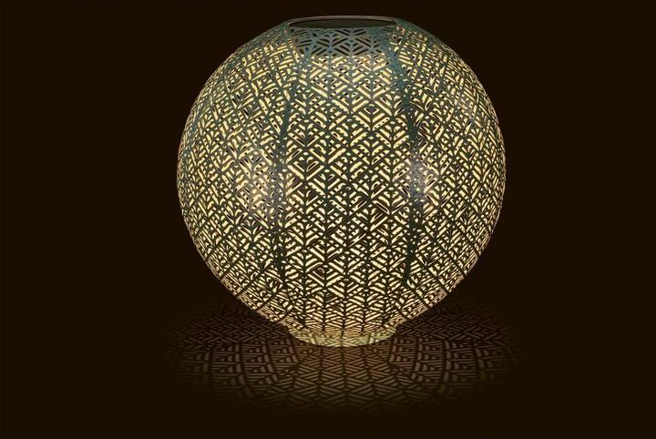 Produktbild STT Windlicht Solar Antic Ball Sofia, Ø 40 cm, Aqua