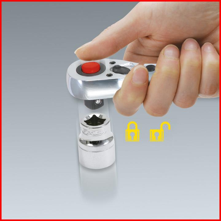 Produktbild KS Tools 1/2 ERGOTORQUE40-200 Rot, Ratschen-Drehmomentschl. (1/2", 40 - 200 Nm)