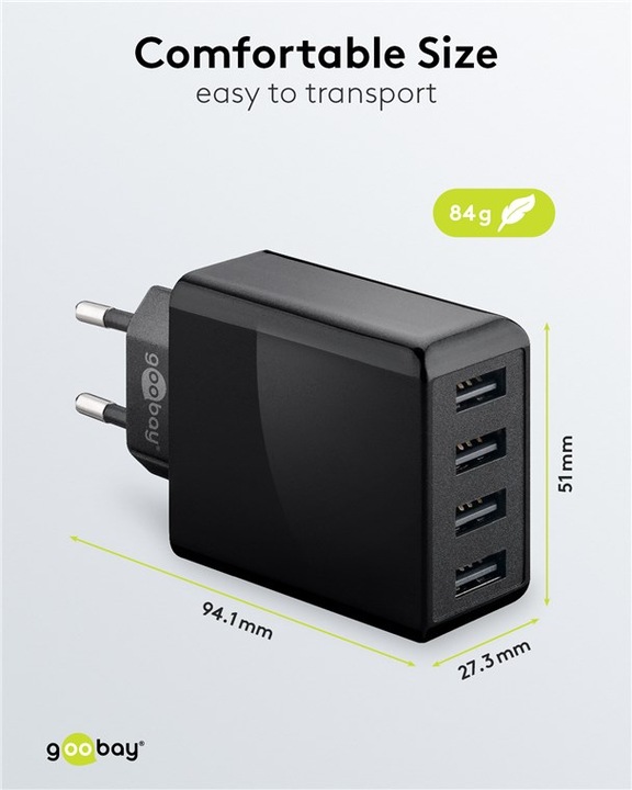Produktbild Goobay 4-fach Charger (30 W)