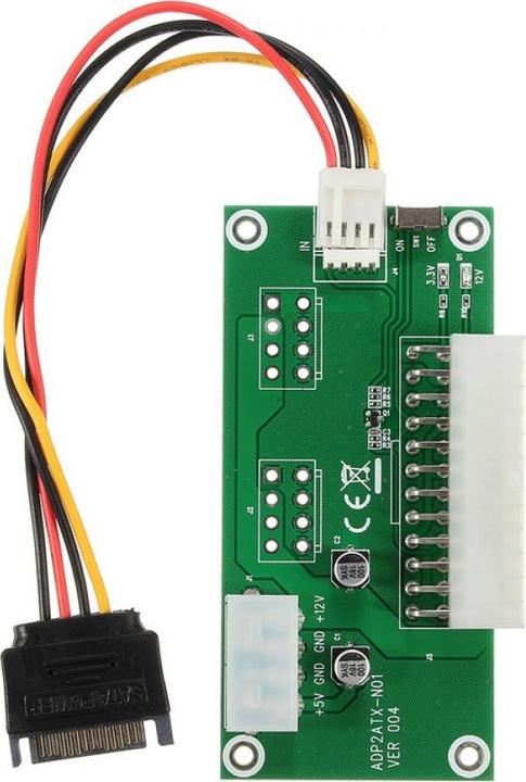 Produktbild PowerGuard ATX 24-Pin Dual Netzteil Adapter Starter Board mit SATA Kabel
