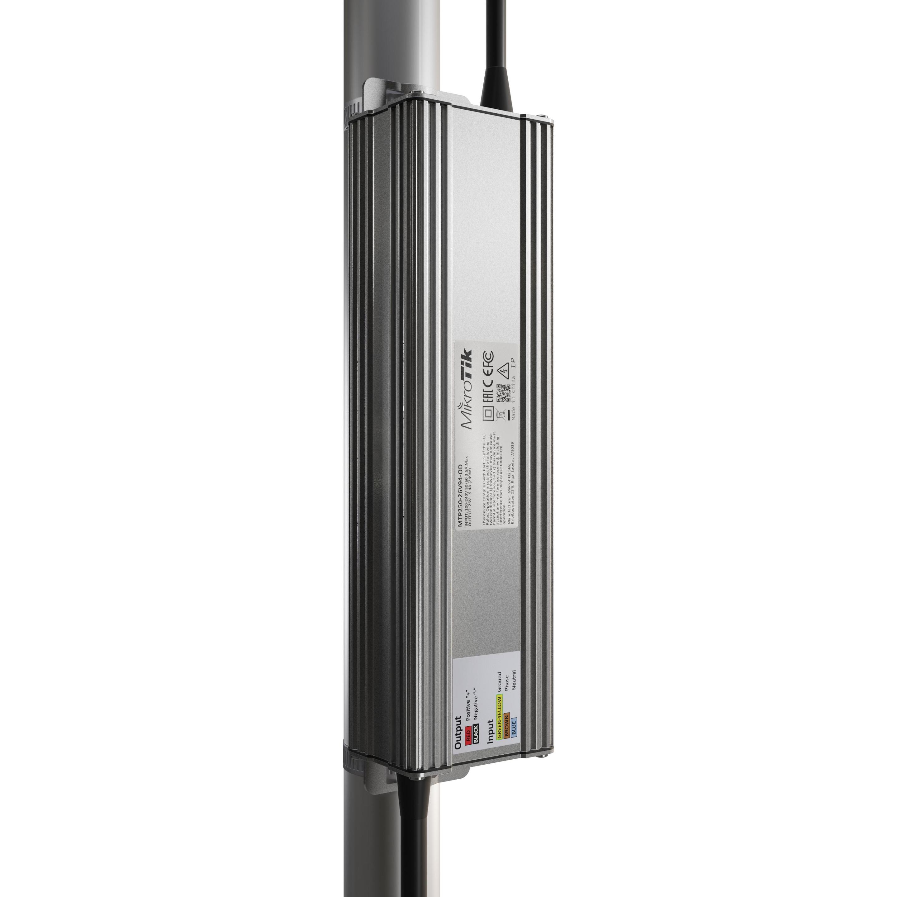 MikroTik Outdoor AC/DC power supply with 26V 250W output, Notebook Ersatzteile, Silber