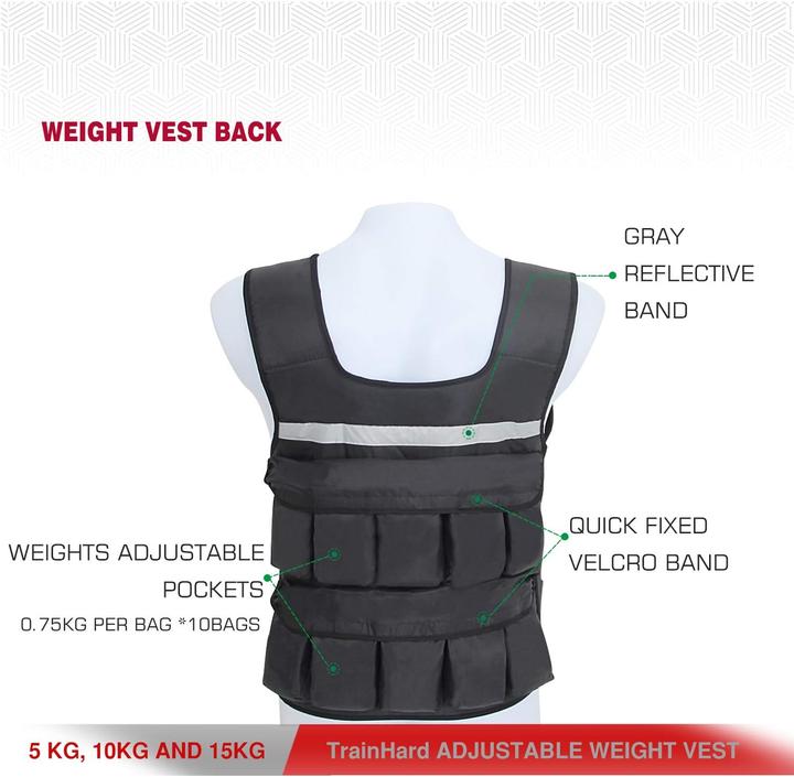 Immagine prodotto Train Hard Peso gilet, 15 KG