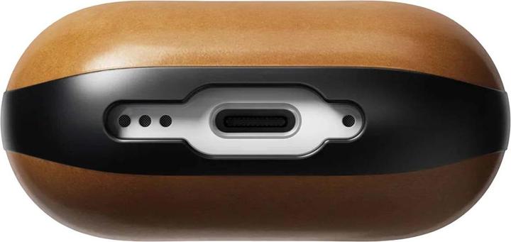 Actual product image Nomad Modern Leather Case Airpods 4 English Tan-C (Headphone bag)