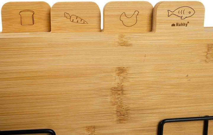 Image du produit Ruhhy Planche à découper en bambou - 4 pcs. Ruhy 19338