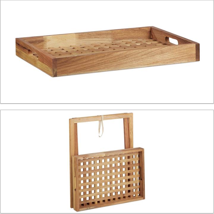 Produktbild Relaxdays Tabletttisch Walnuss