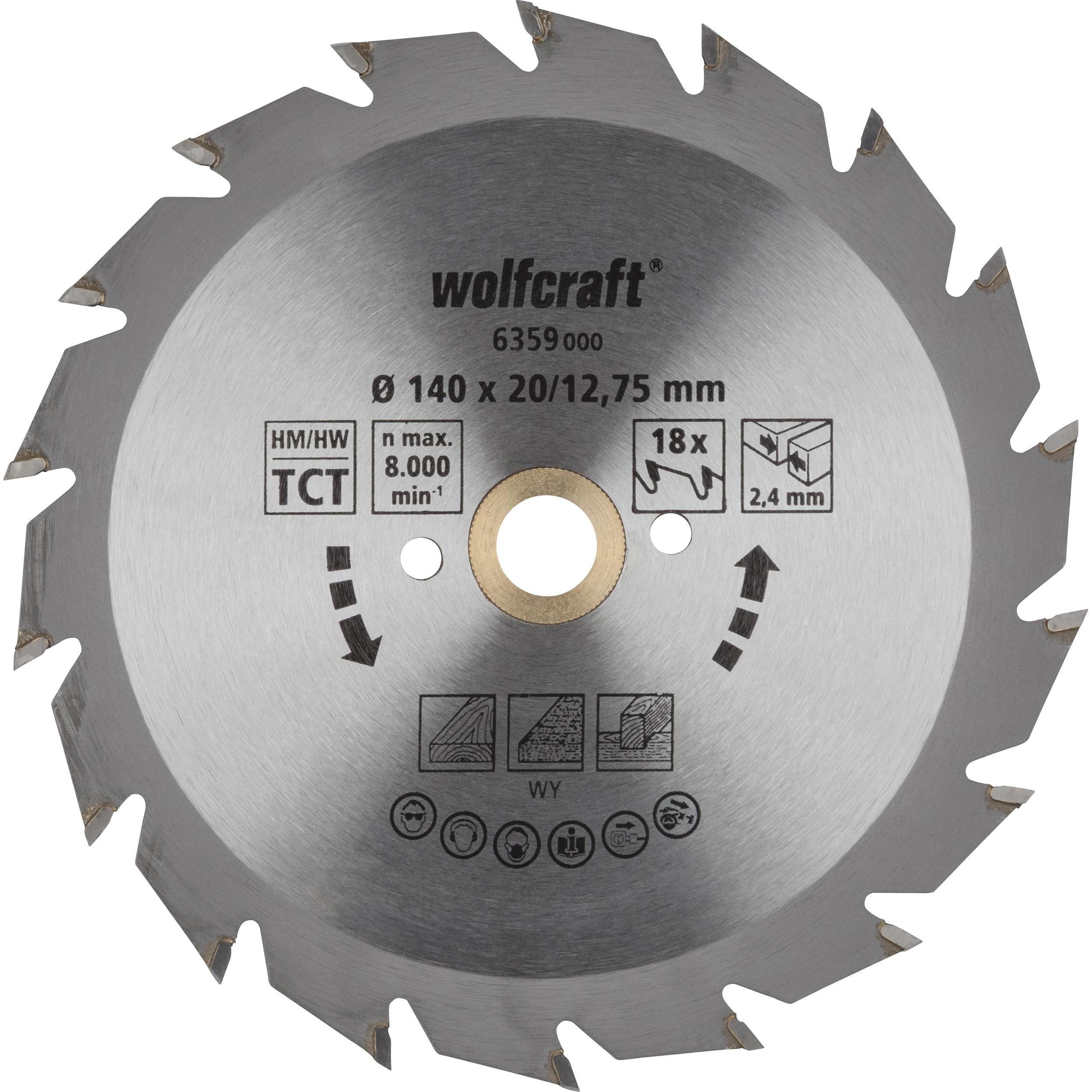 wolfcraft, Sägeblatt, Kreissägeblatt 6359000 Durchme