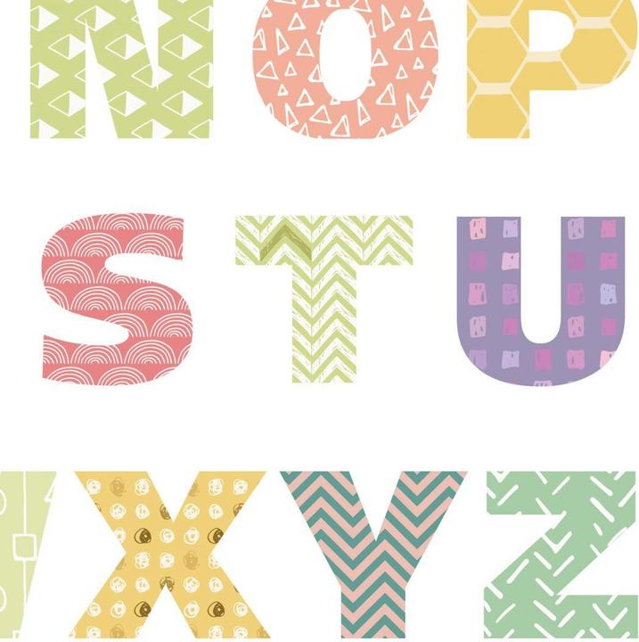 Immagine prodotto Trenddeko Alfabeto modello geometrico (48 x 70 cm, 41 x 60 cm, 61 x 90 cm, 68 x 100 cm, 71 x 100 cm, 54 x 80 cm)