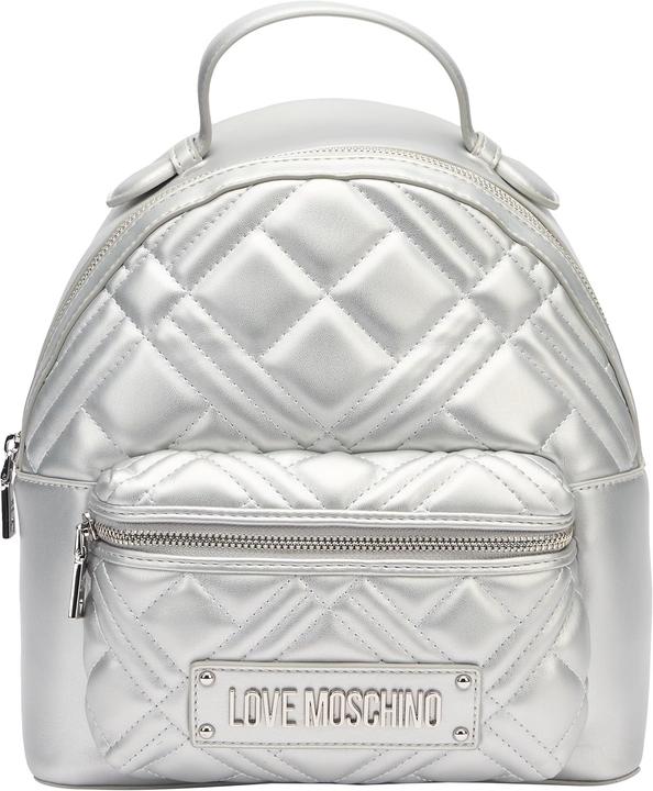 Actual product image Love Moschino Quilted Metallic PU Backpack