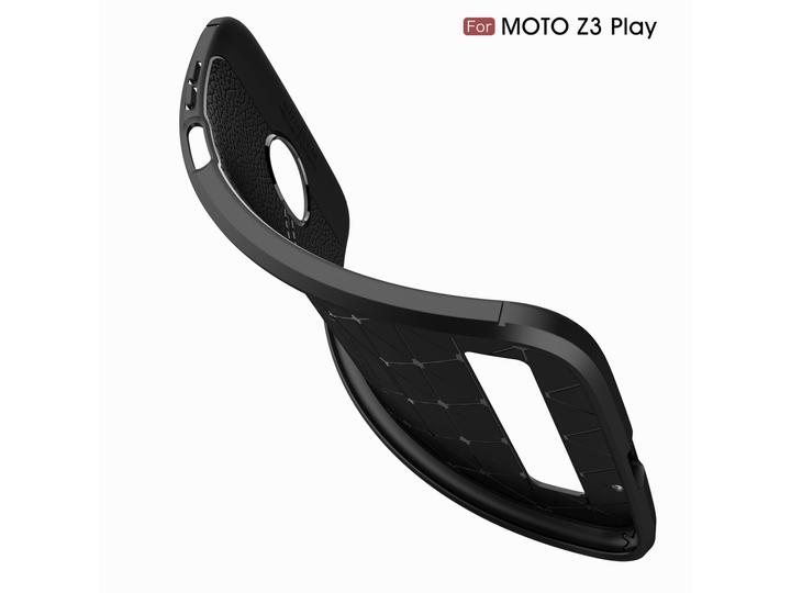 Produktbild Screenguard Motorola Moto Z3 Play Hülle Leather Design TPU Cover (Motorola Moto Z3 Play)