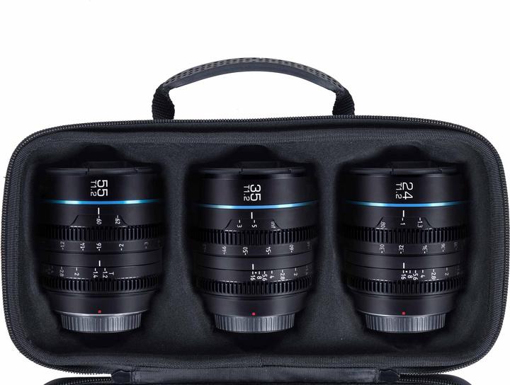 Immagine prodotto Sirui Nightwalker 24 35+55mm T1.2 S35 MF Cine Lens Bundle X-Mount (Fujifilm X, APS-C / DX, Full-frame)