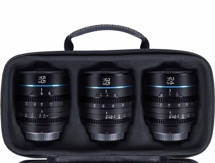Actual product image Sirui Nightwalker 24 35+55mm T1.2 S35 MF Cine Lens Bundle X-Mount (Fujifilm X, APS-C / DX, full size)