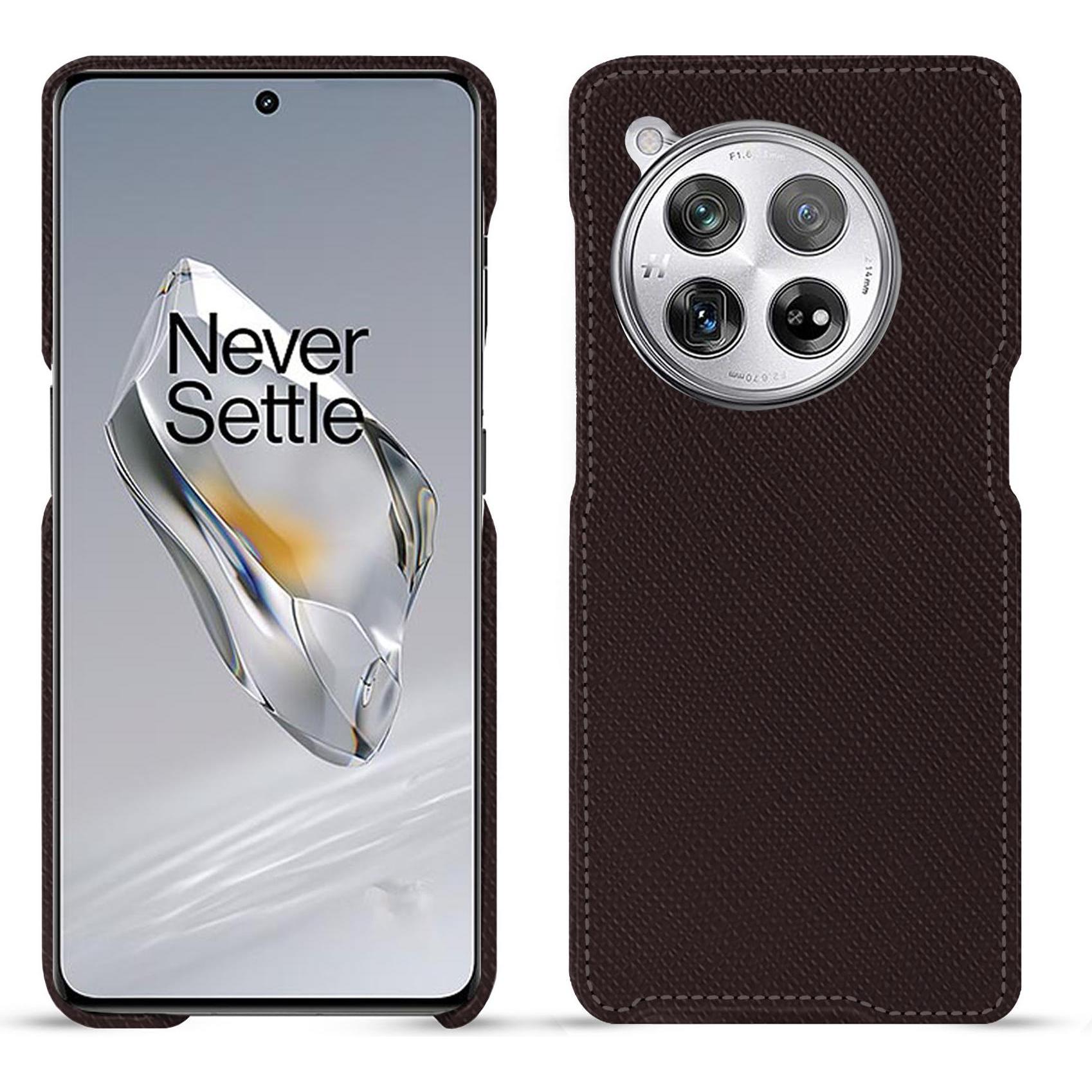 Noreve Lederschutzhülle (OnePlus 12), Smartphone Hülle, Braun