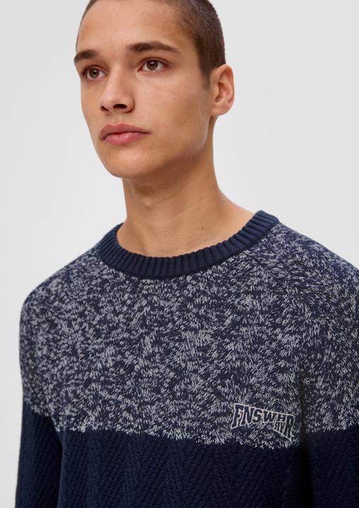 Produktbild s.Oliver Strickpullover Strickpulli in Two-Tone-Optik (XXL)