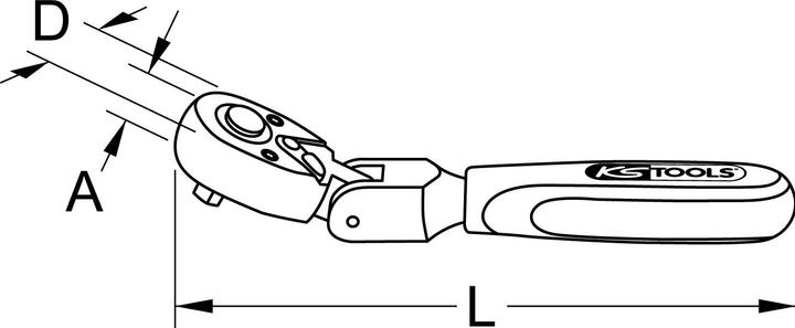 Produktbild KS Tools 1/4" CHROMEplus Gelenk-Umschaltknarre (1/4")