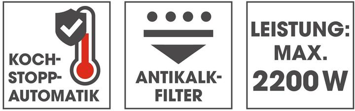 Produktbild Gourmetmaxx Wasserkocher 1.7 l, Schwarz/Transparent (1.70 l)