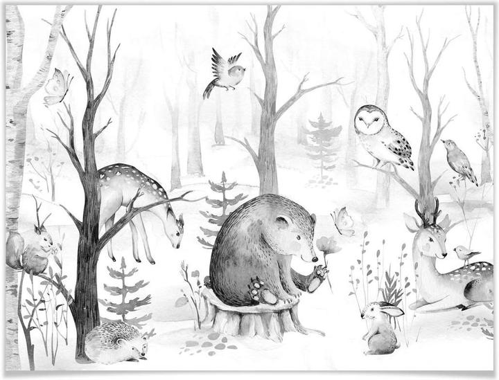 Immagine prodotto Trenddeko Amici animali nella foresta - (50 x 40 cm)