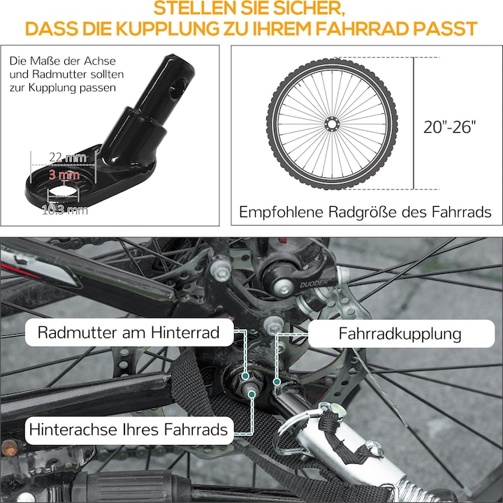 Produktbild Homcom Lastenanhänger faltbar