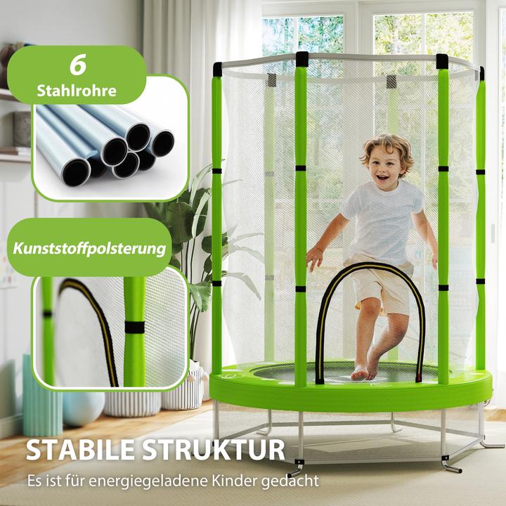 Produktbild Aiyaplay Kinder Trampolin Stahl, Kunststoff Grün (140 cm)