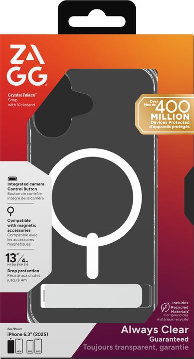 Actual product image Zagg Case für Apple iPhone 17 Crystal Palace Snap mit Kickstand (Apple iPhone 17)