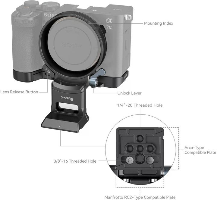 Image du produit SmallRig Adaptateur horizontal-vertical Plaque, type d'accessoire