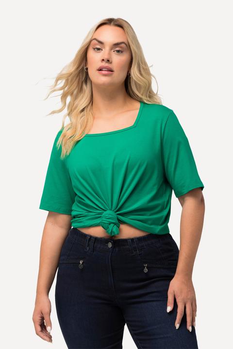Produktbild Ulla Popken T-Shirt, A-Linie, Carré-Ausschnitt, Halbarm (58)