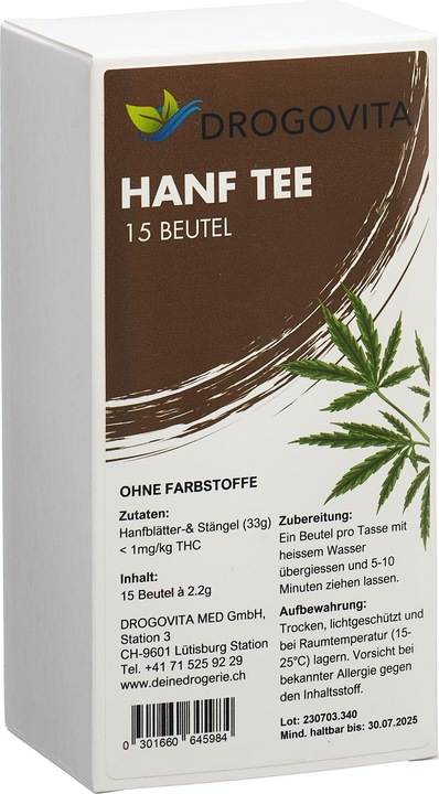Immagine prodotto Drogovita Tè alla canapa in bustine filtro Tè (500 g)