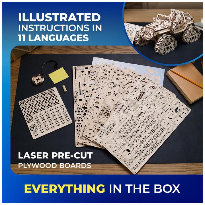 Actual product image Ugears 70204 Tracked Off-Road Vehicle