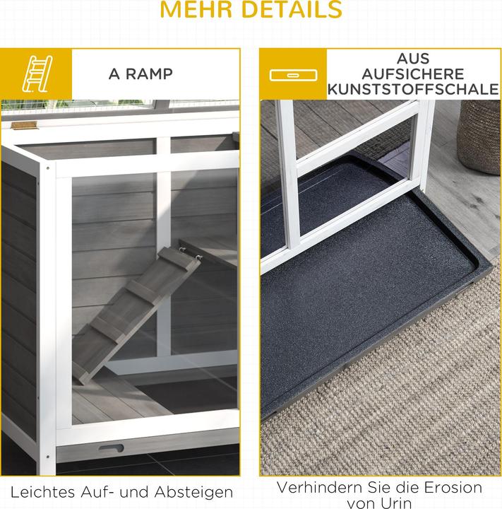 Produktbild PawHut Kleintierstall mit Rollen