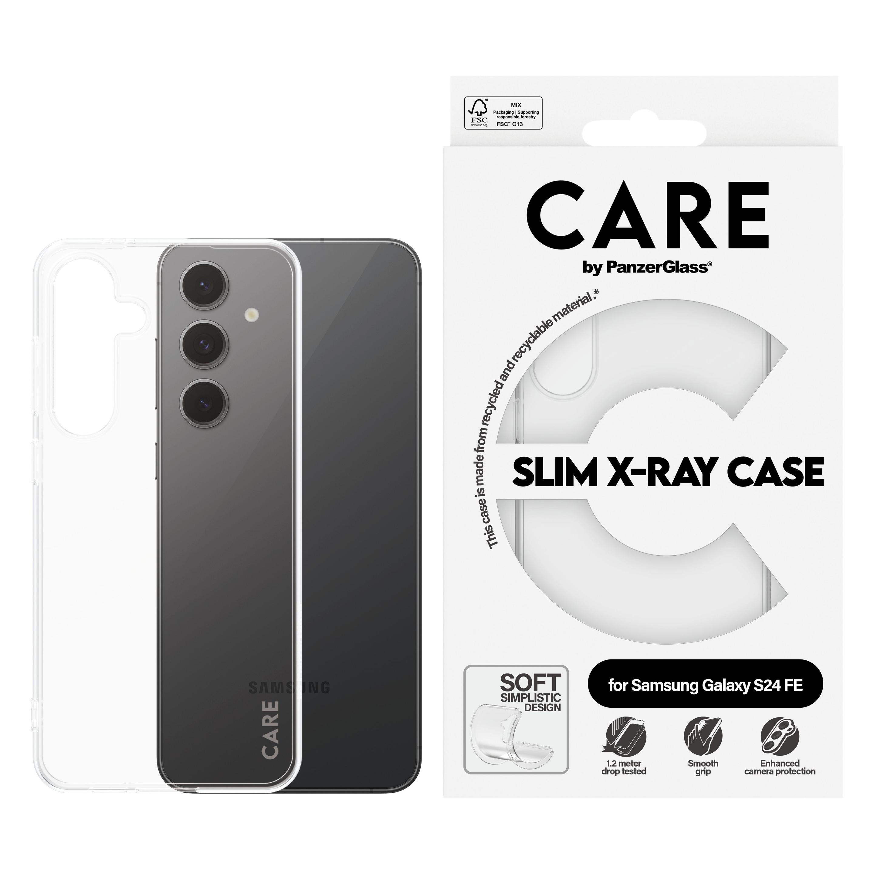 Care Modieus etui (Samsung Galaxy S24 FE), Smartphonehoes, Transparant